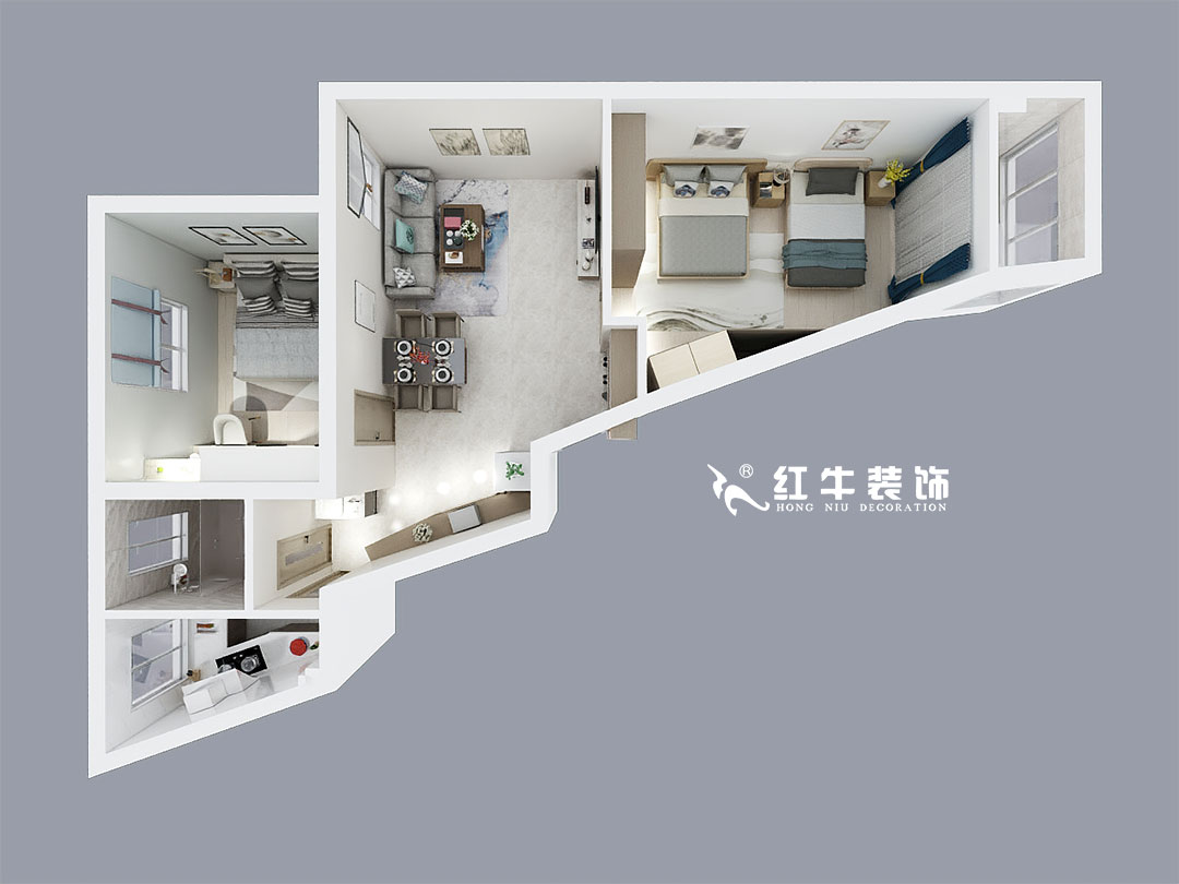 房亮_致和新村2-4-307-80㎡-美式风格_鸟瞰图